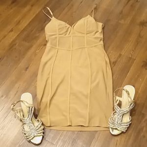 Spaghetti Straps Nude Fashion Nova Dress